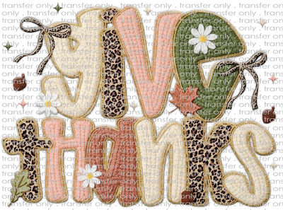 FALL 653 Give Thanks Faux Crochet