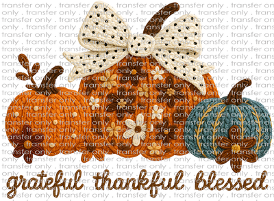 FALL 655 Grateful Thankful Blessed Pumpkin Yarn