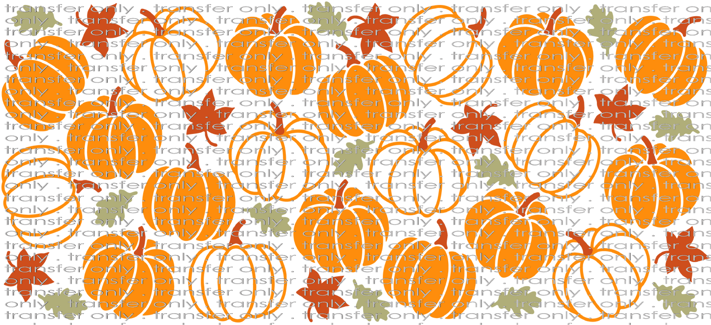 FALL UV 101 White and Orange Pumpkins UV DTF 16oz Wrap