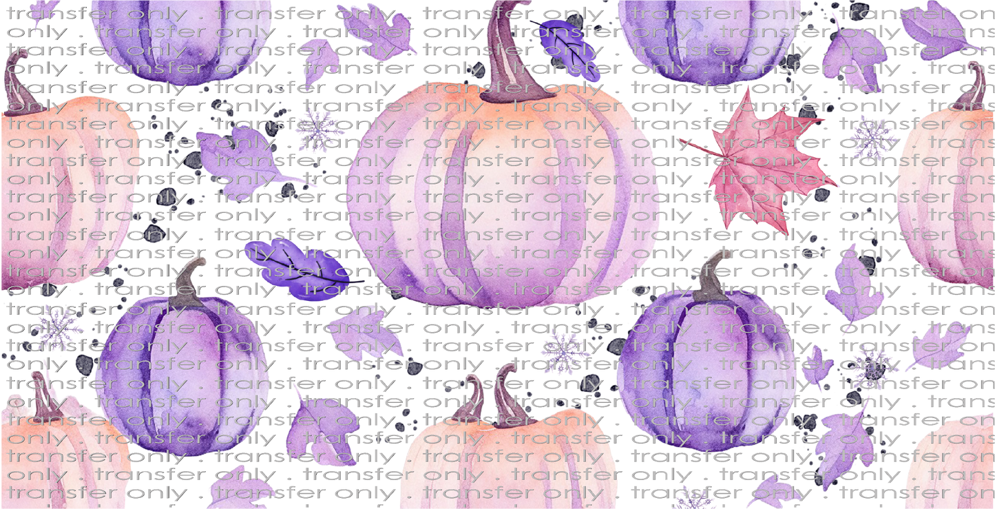 FALL UV 105 Purple and Pink Pumpkins UV DTF 16oz Wrap