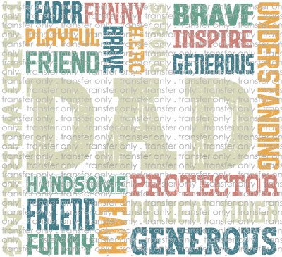 FAM 178 Dad Word Art