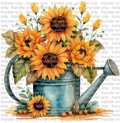 FLW 104 Watering Can And Sunflowers