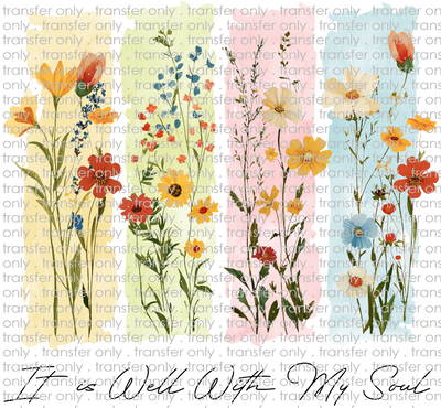 FLW 115 It is Well With My Soul Floral Brush Stroke