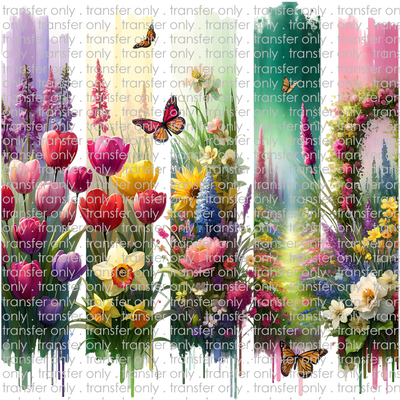 FLW 121 Brushstroke Tulips and Mixed Flowers