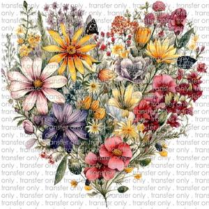 FLW 88 Wildflower Heart Jewel Tone Flowers
