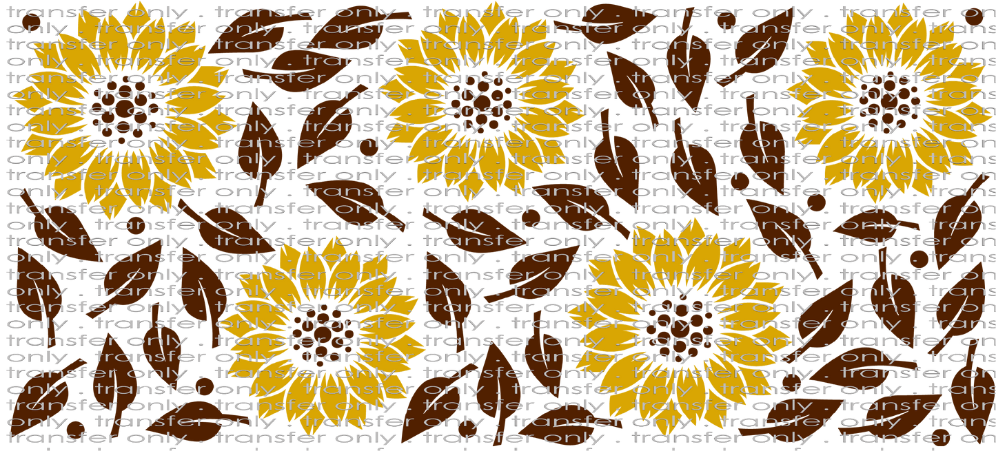 FLW UV 152 Sunflowers and Leaves UV DTF 16oz Wrap