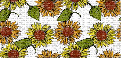 FLW UV 167 Yellow and Orange Sunflowers UV DTF 16oz Wrap