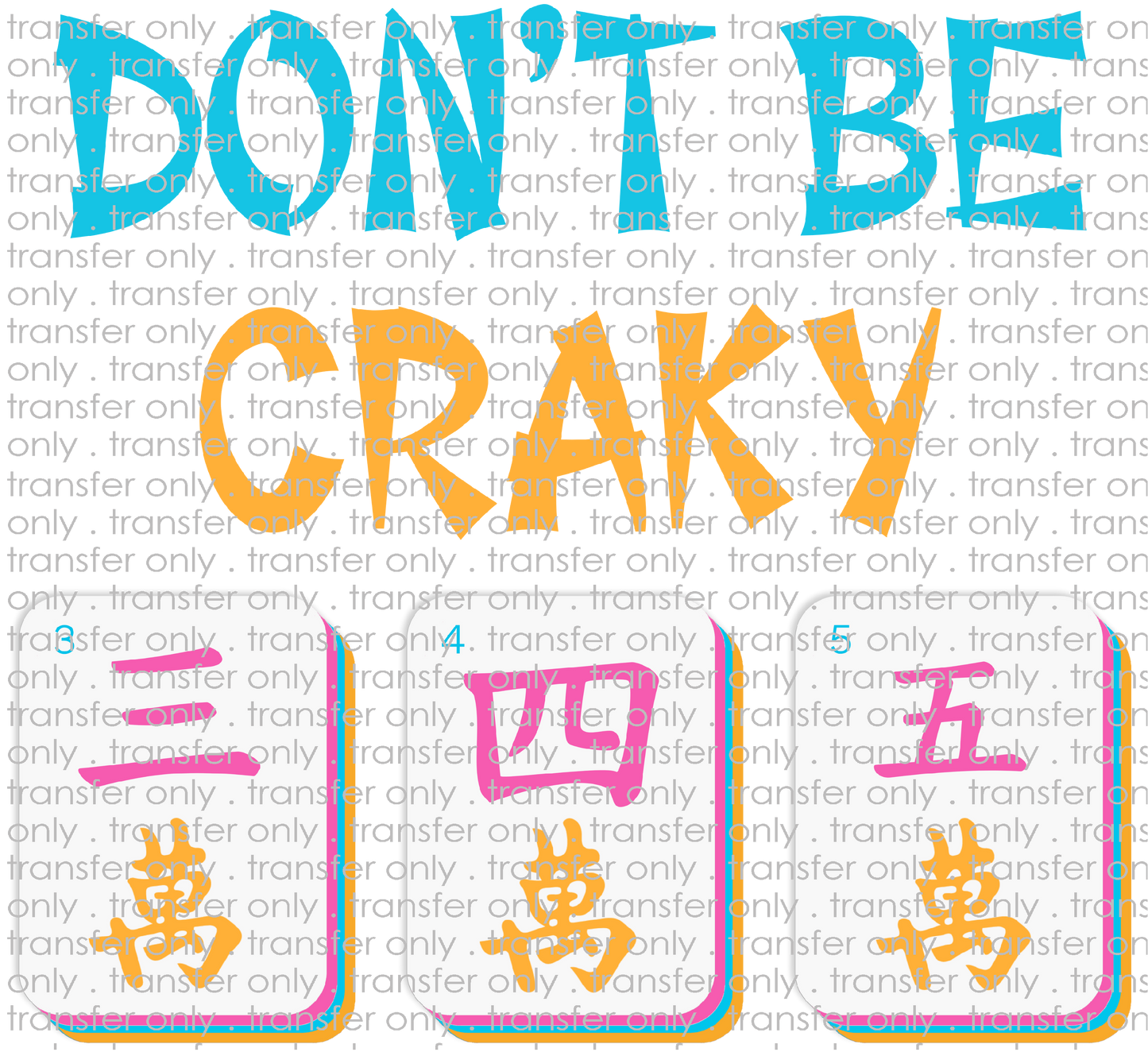 GAME 106 Mahjong Don't be Craky