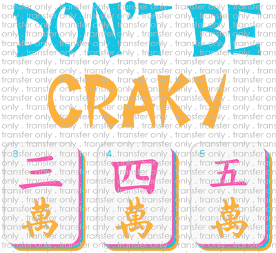 GAME 106 Mahjong Don't be Craky