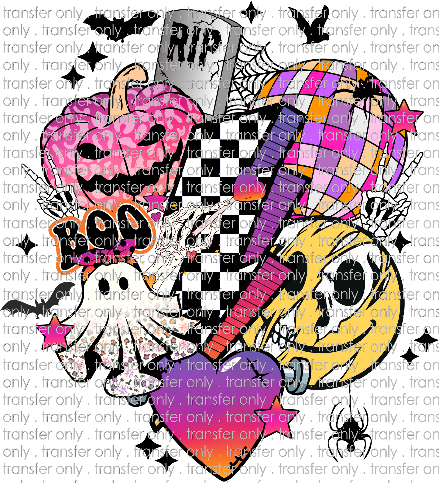 HALLO 167 Retro Lightening Bolt Spooky .png Pocket and Back