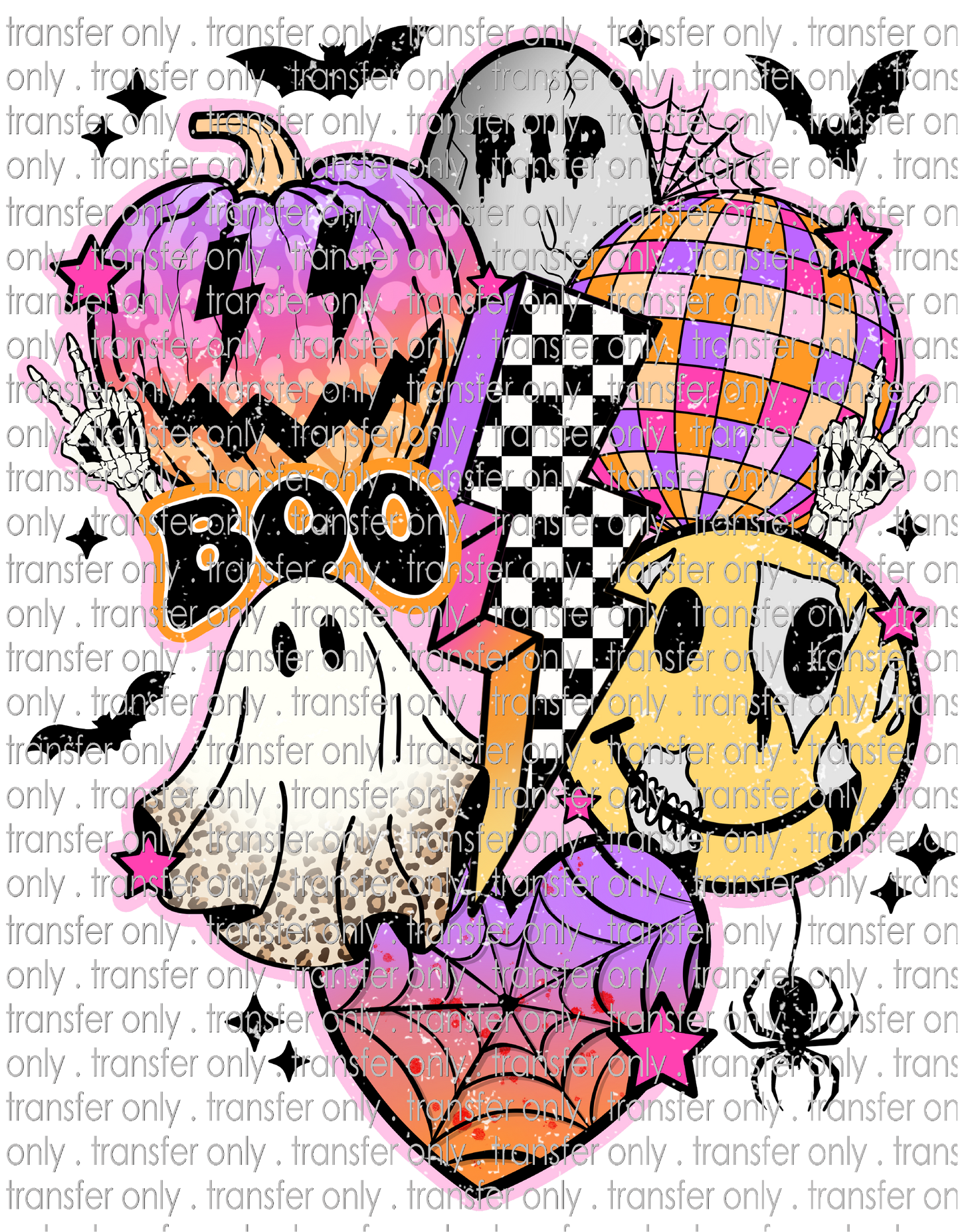 HALLO 170 Retro Halloween Collage Grunge