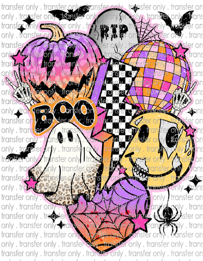 HALLO 170 Retro Halloween Collage Grunge