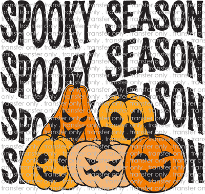 HALLO 190 Spooky Season Pumpkin Black Words