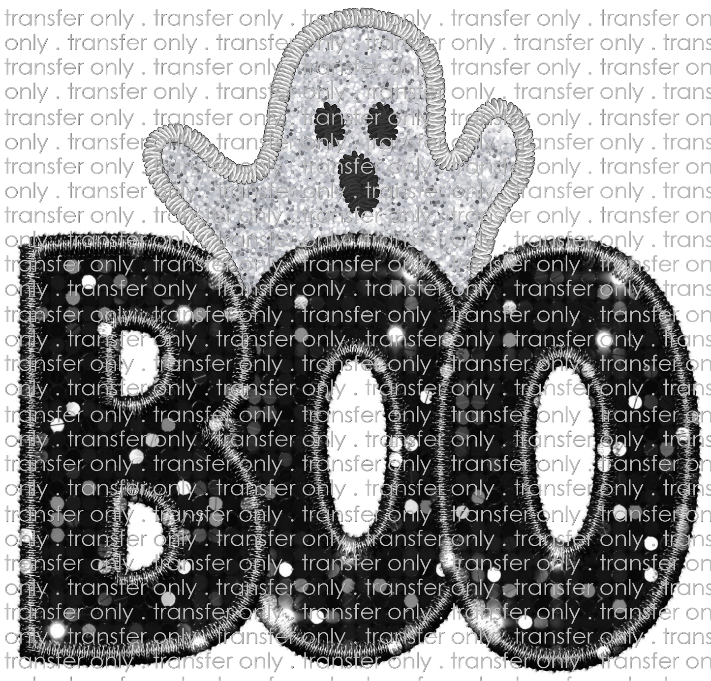 HALLO 241 Boo Ghost Faux Glitter