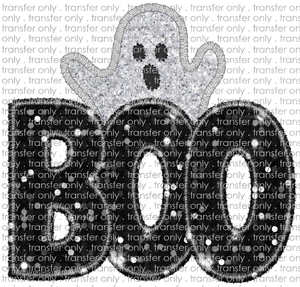 HALLO 241 Boo Ghost Faux Glitter