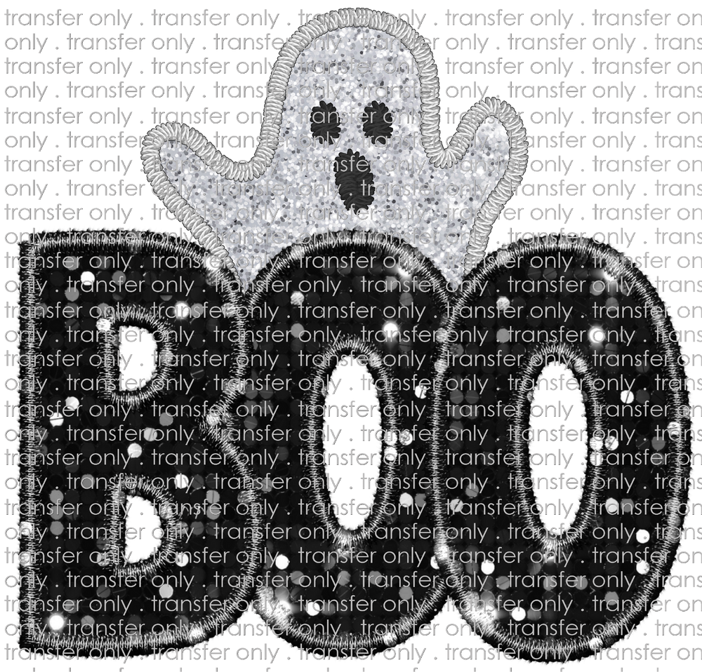 HALLO 241 Boo Ghost Faux Glitter