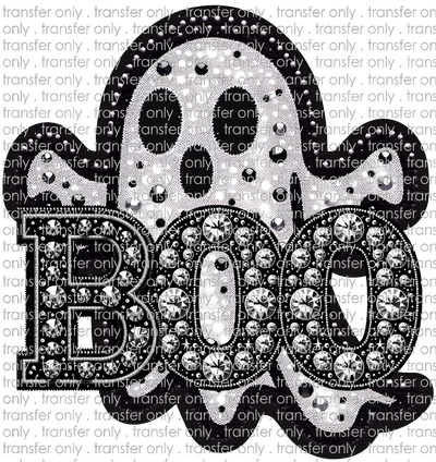 HALLO 286 Big Ghost Boo Faux Rhinestones