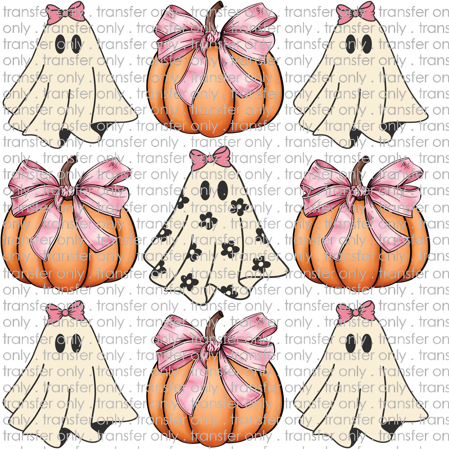 HALLO 290 Pink Ghost and Pumpkin