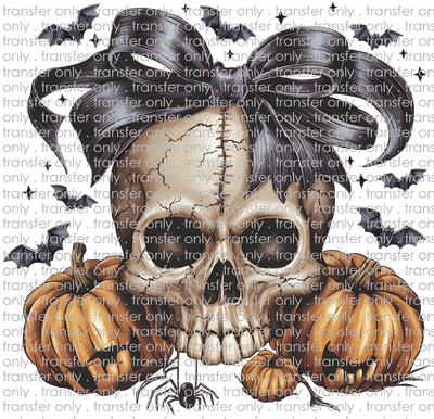 HALLO 301 Spooky Skull Coquette Bow