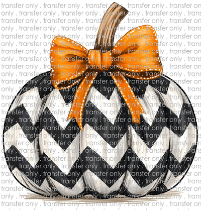 HALLO 315 Cheveron Black and White Pumpkin