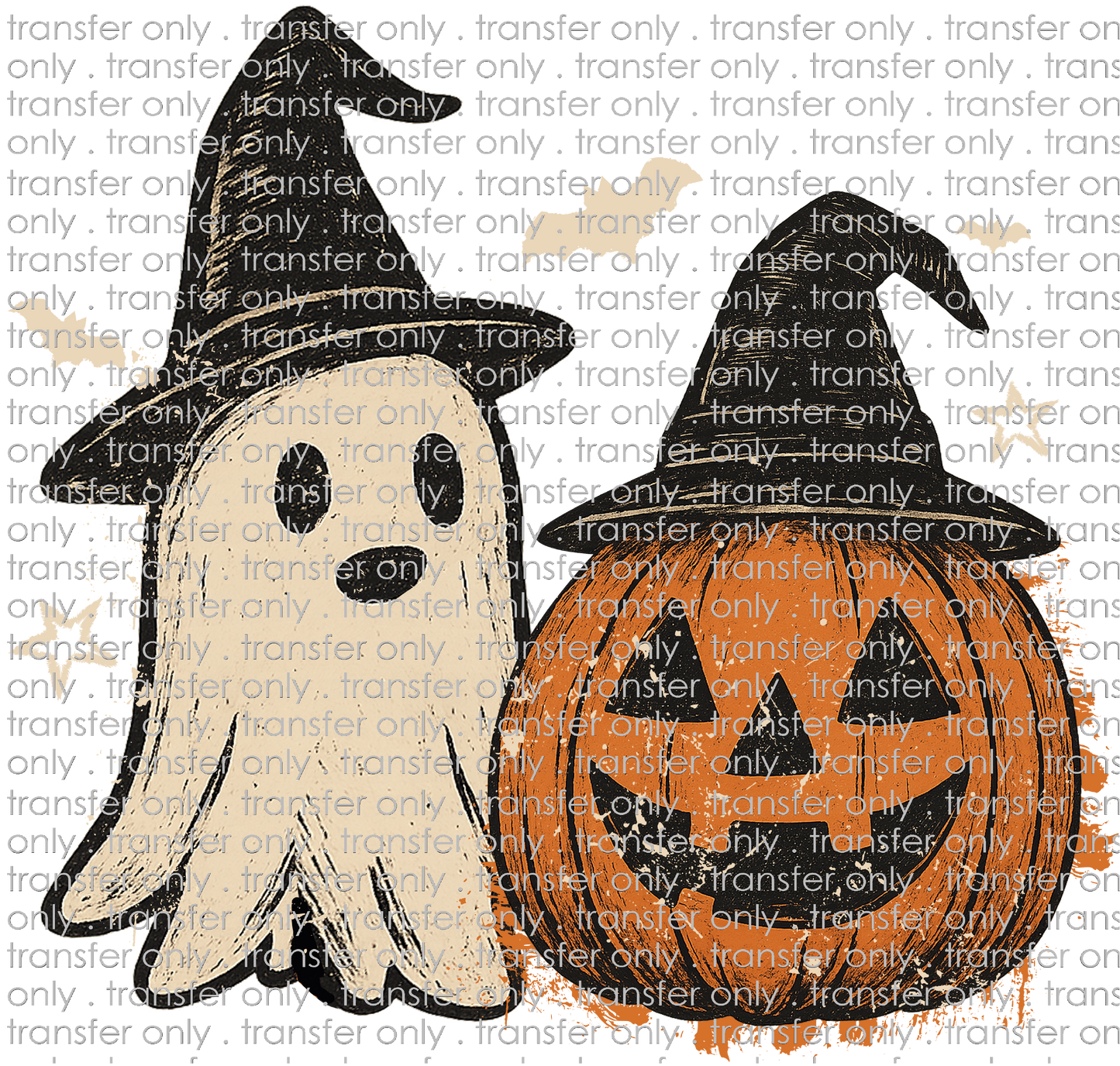 **HAPPY HOUR**HALLO 362 Ghost and Pumpkin with Witch Hat