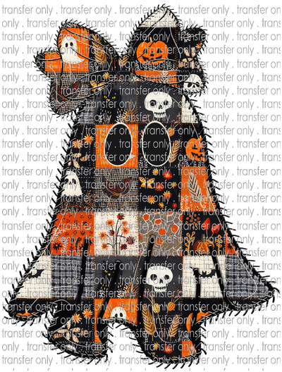 **HAPPY HOUR**HALLO 375 Halloween Patchwork Ghost