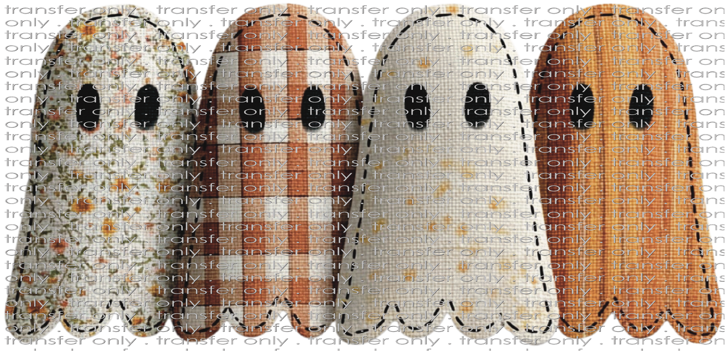 **HAPPY HOUR**HALLO 376 Floral and Plaid Patchwork Ghost