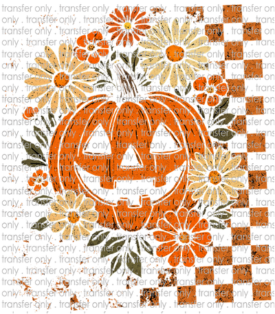 HALLO 396 Jack-o-Lantern with Daisies