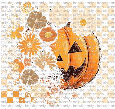 HALLO 416 Flowers with Jack-O-Lantern Checkered