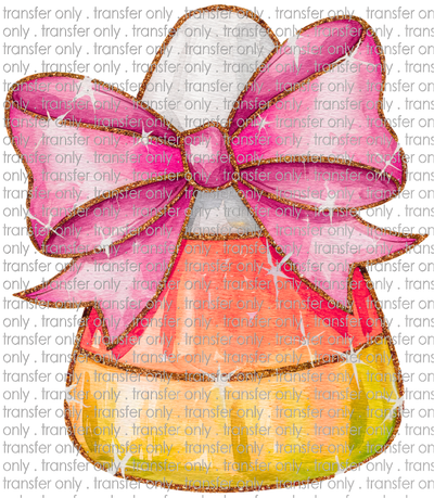 HALLO 433 Candy Corn with Pink Bow