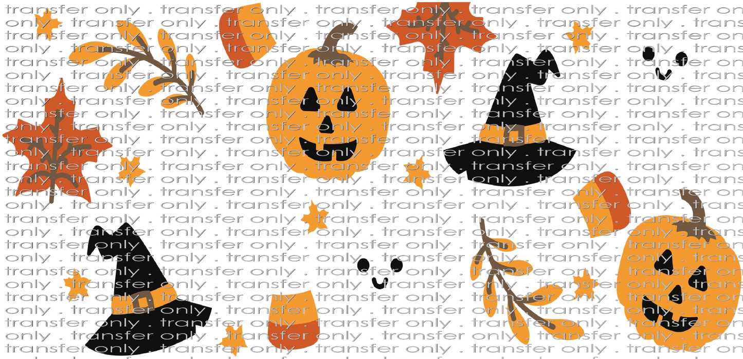 HALLO UV 110 Pumpkins Witches Hats and Candy Corn UV DTF 16oz Wrap