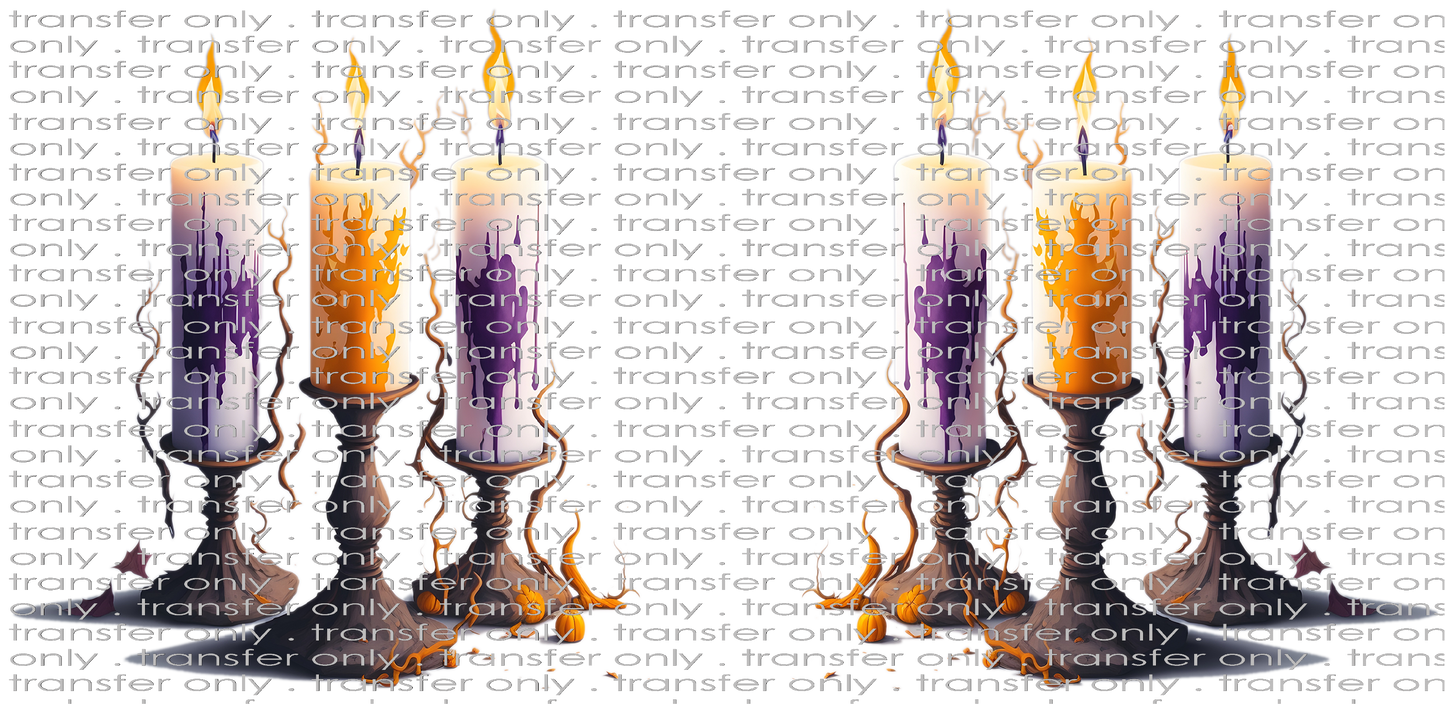 HALLO UV 114 Halloween Candle Sticks UV DTF 16oz Wrap