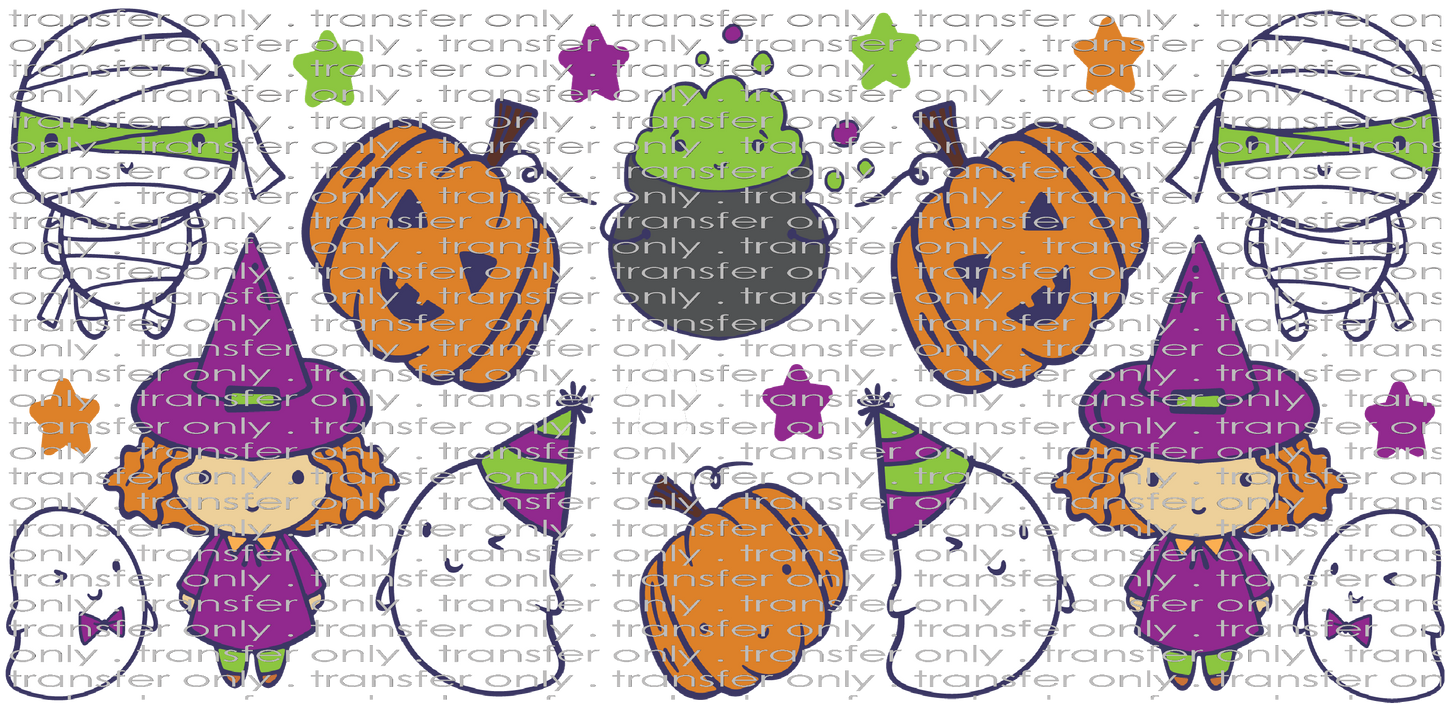 HALLO UV 116 Mummy Pumpkin Witch Cauldron UV DTF 16oz Wrap