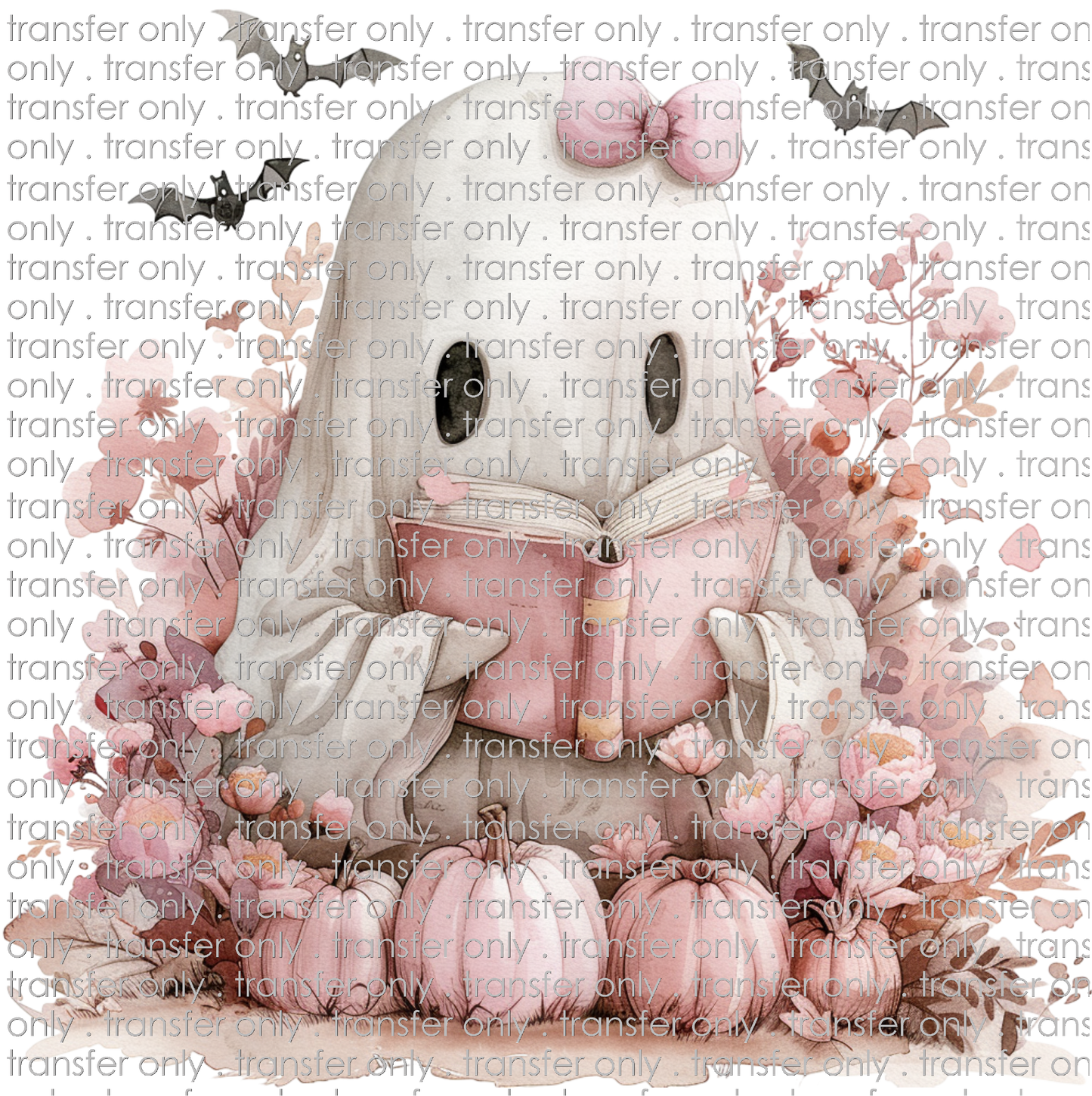 HBBY 116 Pastel Pink Book Ghost Floral