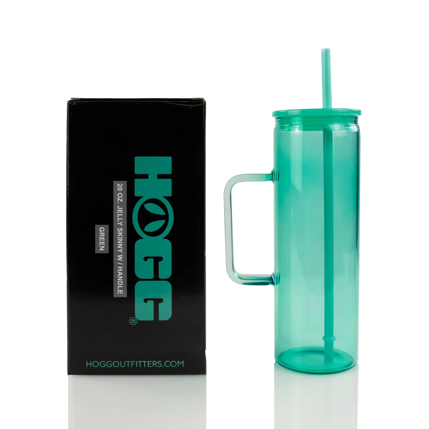 JELLY 20oz Skinny W/ Handle - Green - HOGG