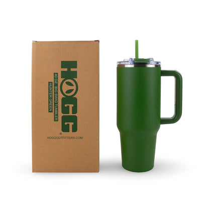 Hunter Green -40oz Powder Coated Big Swig Tumbler-HOGG