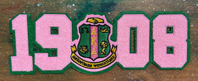 1908 AKA- Chenille/Sequins Iron On Patch