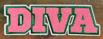 AKA Diva- Chenille/Sequins Iron On Patch