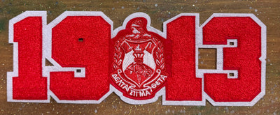 1913 Delta- Chenille/Sequins Iron On Patch