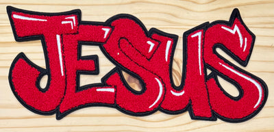 Jesus Red- Chenille/Sequins Iron On Patch