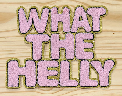 What the Helly - Chenille/Sequins Iron On Patch