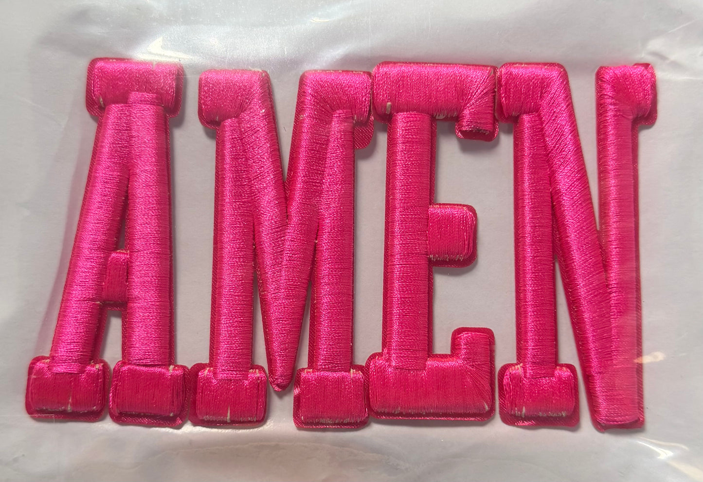 Amen Pink 3D Letters