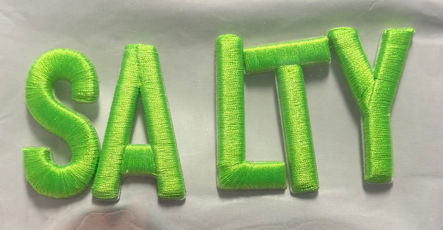 Salty Green 3D Letters
