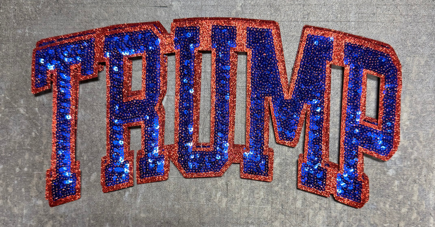 Trump - Chenille/Sequins Iron On Patch