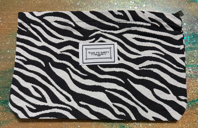 Large Zebra Print Make-up Bag