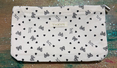 Large Cream Cordaroy Make-up Bag