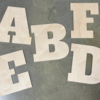 CHOICE OF LETTER - 1/4" Plywood Cutout