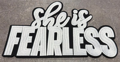She is Fearless White - Iron On Patch