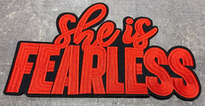 She is Fearless Red - Iron On Patch