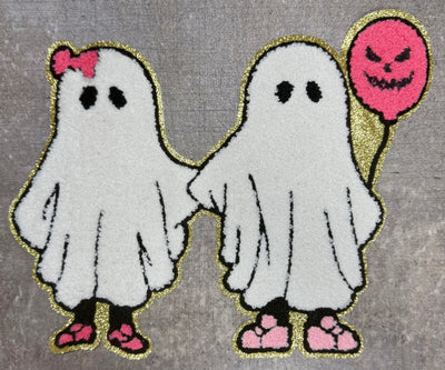 Boy Girl Ghosts - Chenille/Sequins Iron On Patch